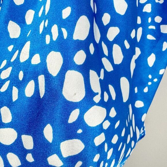 OSCAR DE LA RENTA | Pink Label Blue & White Ruffle Bib Tank Top Women’s Size S - Picture 8 of 8